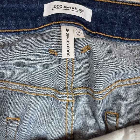 Good American Women’s Good Straight High Rise Stripe 24 Blue - Picture 12 of 14